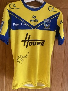 Warrington Wolves Signed Rugby League Shirt Size L for sale on Ebay