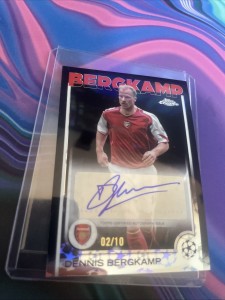 Topps Chrome Logofractor Arsenal Dennis Bergkamp Auto /10! for sale on Ebay