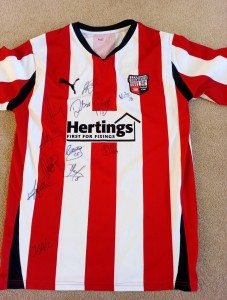 Brentford Medium Size Shirt With 12 Autographs for sale on Ebay