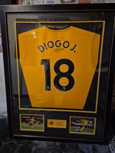 Framed Diogo Jota Wolves Shirt Hand Signed Autograph for sale on Ebay