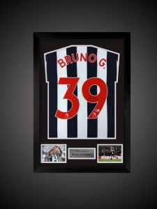 Bruno Guimarães Signed Newcastle United Framed Signed Shirt Bid Fr £165!! for sale on Ebay