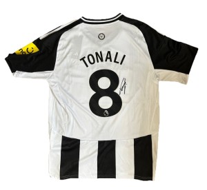 SANDRO TONALI Newcastle United 2024-25 Hand Signed Home Shirt RARE Proof/COA for sale on Ebay