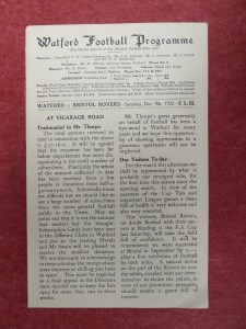 WATFORD v BRISTOL ROVERS | 1922/1923 | DIV 3 (SOUTH) | 9 DEC 1922 | UK FREEPOST for sale on Ebay