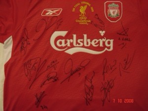 Liverpool Shirt Signed for sale on Ebay