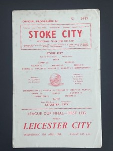 1963/64 STOKE CITY V LEICESTER CITY 15-04-1964 LEAGUE CUP FINAL 1ST LEG for sale on Ebay