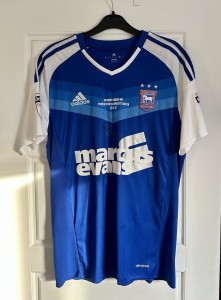 Ipswich Town Matchworn Shirt 16/17 Tom Lawrence Sir Bobby Robson Newcastle Utd for sale on Ebay