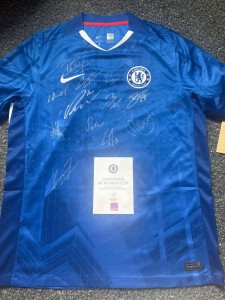 Chelsea FC Signed squad shirt 25/26 Autographed x14 Palmer Garnacho + Club Coa  for sale on Ebay