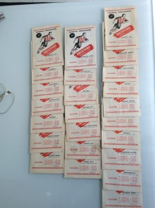 24 X BRENTFORD HOMES FROM THE 1954 - 1955 SEASON LEAGUE AND CUP GAMES for sale on Ebay