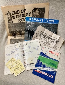 LOT 1949 FA cup final Leicester v Wolves signed football programmes + tickets for sale on Ebay