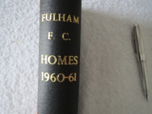FOOTBALL - ALL ORIGINAL FULHAM  HOME PROGRAMMES IN BOOK  - 1960 -61 SEASON for sale on Ebay