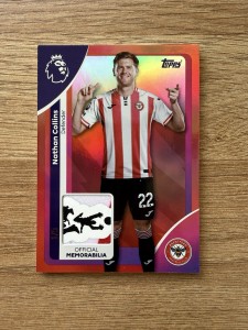 Topps Premier League Nathan Collins Brentford /5 Player Worn Patch for sale on Ebay