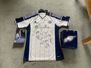 SIGNED UNWORN 2014-15 WEST BROMWICH ALBION WBA SHIRT  EXCELLENT CONDITION for sale on Ebay