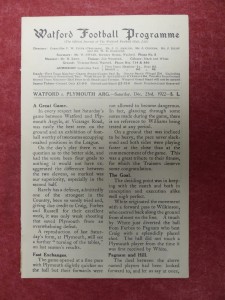 WATFORD v PLYMOUTH | 1922/1923 | SL LEAGUE RESERVES | 23 DEC 1922 | UK FREEPOST for sale on Ebay