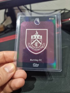Topps Premier League 25/26 Rare Black Parallel Burnley Badge Numbered 07/10  for sale on Ebay