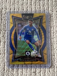 Panini Select Premier League Bilal El Khannouss Gold RC 1/10 Leicester City for sale on Ebay