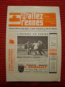 Rennes (Stade Rennais) v Rangers programme.  15/9/1971  European Cup Winners Cup for sale on Ebay