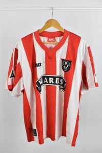 Vintage Sheffield United Home Shirt 1996/1997 Season Size Large Avec Red White for sale on Ebay