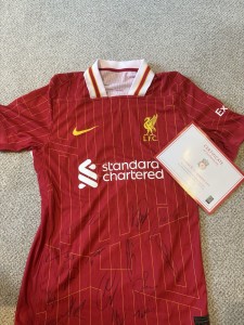 Original Liverpool 2024/25 Squad Signed Shirt W Club COA for sale on Ebay