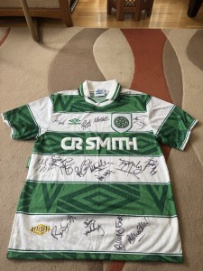 Celtic Glasgow Football Away Strip Vintage RARE Signed 1993-1995 M Signed for sale on Ebay