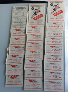 24 X BRENTFORD HOMES FROM THE 1956 - 1957 SEASON LEAGUE AND CUP GAMES for sale on Ebay