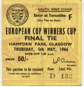 Borussia Dortmund v Liverpool.  European Cup Winners Cup. Final 5th May. 1966. for sale on Ebay