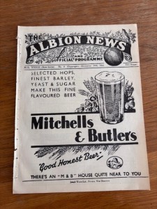 WBA v BIRMINGHAM CITY 1941/42 (EX-BOUND VOLUME) for sale on Ebay