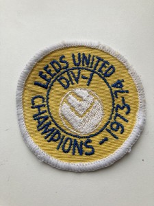 Leeds United Sew On Patch Commemorating Winning 1973/74 1st Division Title for sale on Ebay