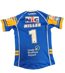 LIMITED EDITION Leeds Rhinos Barnardo’s Shirt Takeover Signed No.1 Miller for sale on Ebay