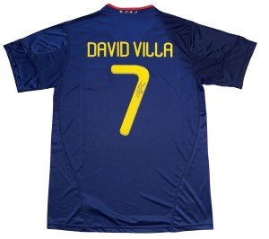 David Villa Signed Spain 2010 World Cup Winners Shirt With PHOTO PROOF for sale on Ebay
