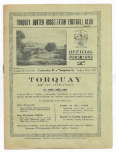 1932/33 Division 3 South - TORQUAY UNITED v. COVENTRY CITY for sale on Ebay