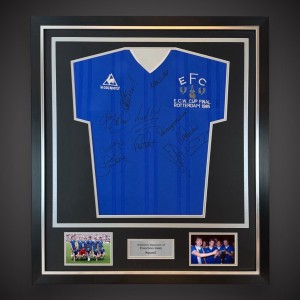 Everton 1985 Squad Hand Signed Deluxe Frame Signed Shirt BId From £275 for sale on Ebay