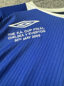 Fa Cup Final Match Worn Everton Football Shirt 2009 for sale on Ebay