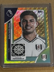 1/1 FOILFRACTOR. Emile Smith-Rowe Player Worn Relic. Topps 2026 - Fulham for sale on Ebay