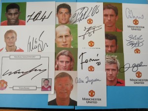 10 x Man Utd Autographed Club Cards - Please Read Description. for sale on Ebay