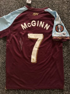 John McGinn Signed Aston Villa Europa League Football Shirt With Coa for sale on Ebay