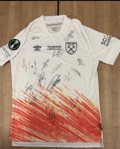 West Ham United Signed Europa Conference  League Final Signed Shirt  for sale on Ebay