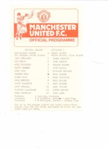 1983/84 - MANCHESTER UNITED v DERBY COUNTY (CENTRAL LEAGUE) for sale on Ebay