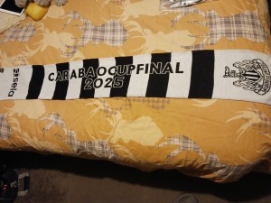 Newcastle United NUFC 2025 Carabao Cup Final Wembley Scarf Official Genuine for sale on Ebay