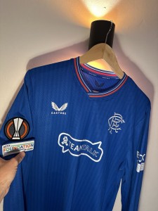 Rangers Todd Cantwell Team Talk Europa League 2023/24 Match Issued Shirt RARE for sale on Ebay