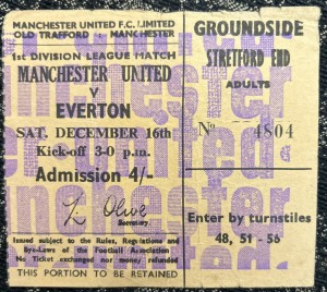 1967 Manchester United V Everton Match Ticket Stub 1967 1968 European Champions for sale on Ebay