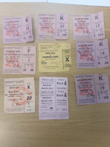 9 TICKETS MANCHESTER UNITED SECOND DIVISION 1974/5 for sale on Ebay