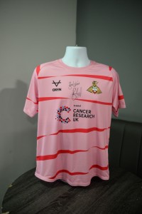 Doncaster Rovers signed match worn Cancer Research warm-up shirt - Billy Sharp for sale on Ebay