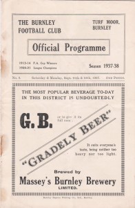 FOOTBALL PROGRAMME PRE-WW2 BURNLEY V NOTTINGHAM FOREST & SHEFFIELD UNITED 1937 for sale on Ebay