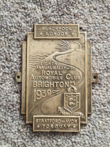 RAC RALLY PLAQUE, BRIGHTON, 1939 for sale on Ebay
