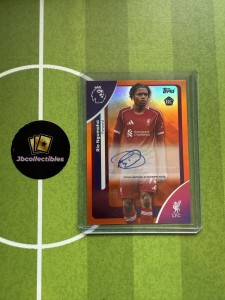 Topps Premier League 2025/2026 Rio Ngumoha Orange  /25 Auto Liverpool Rookie for sale on Ebay