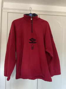 Nottingham Forest Umbro Pro training Pull Over Zipped Top 1996-1998 XL Adults for sale on Ebay