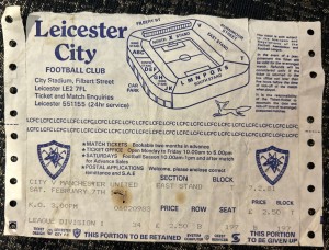 Unused 1980 1981 Leicester City V Manchester United Match Ticket Stub for sale on Ebay