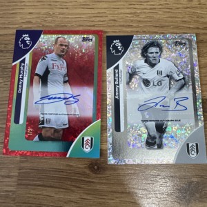 Topps Pre 2026 PAIR OF ULTRA RARE FULHAM LEGENDS SIGNED MURPHY 1/5 BULLARD 59/75 for sale on Ebay