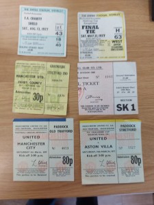 6 MANCHESTER UNITED TICKETS 1970'S INCLUDING FA CUP FINAL '77 for sale on Ebay