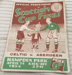 CELTIC v ABERDEEN Scottish Cup Final 1954 Official Programme - Original for sale on Ebay
